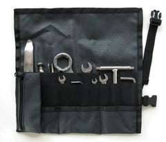 Dirt Bike Tool Wrap with various tools on a white background