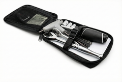 Fast Boy Rear Fender Bag opened to show storage on a white background